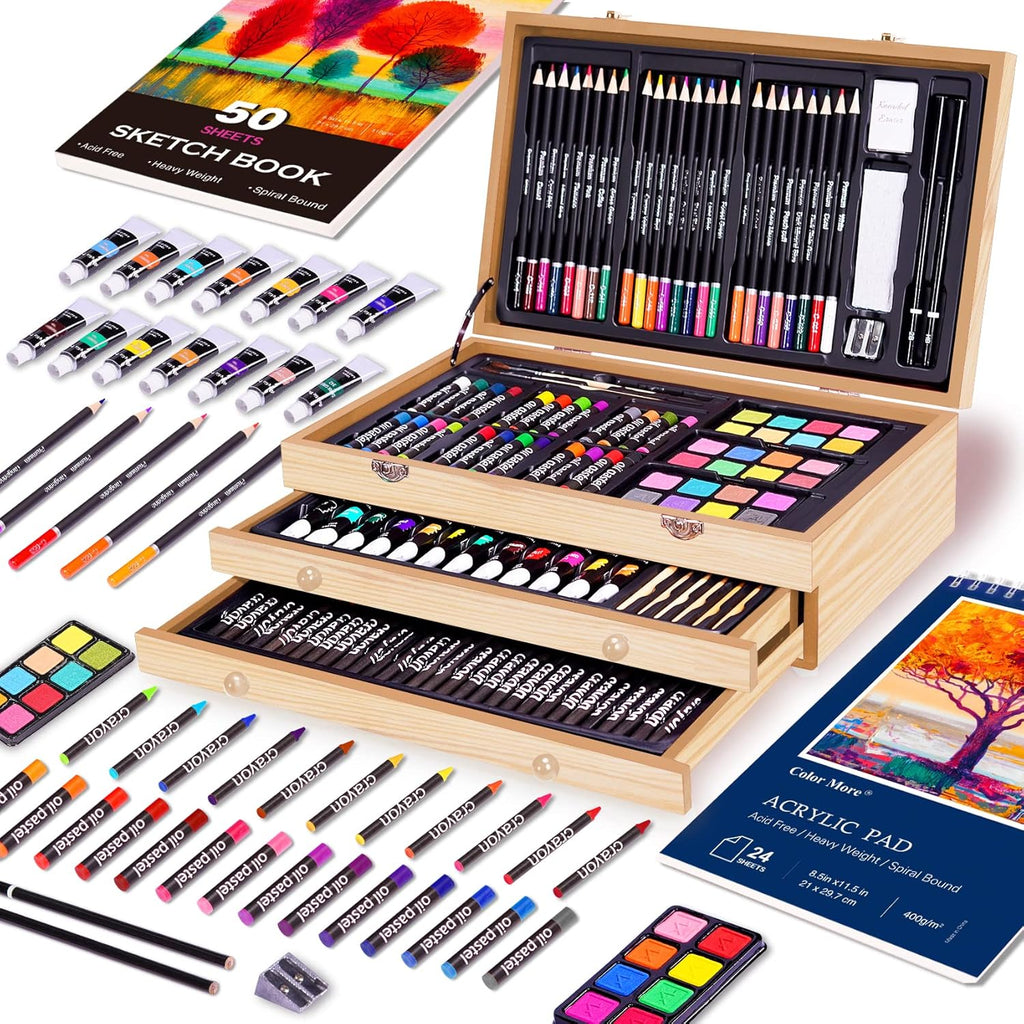 BLACK FRIDAY Sale Soon to be sold out💥💥💥 Buy 2 Get 1 Free 175 Piece Deluxe Art Set with 2 Drawing Pads