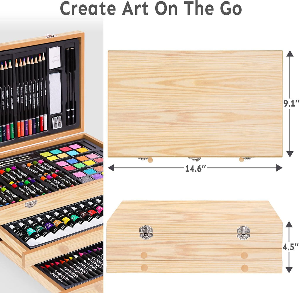 BLACK FRIDAY Sale Soon to be sold out💥💥💥 Buy 2 Get 1 Free 175 Piece Deluxe Art Set with 2 Drawing Pads