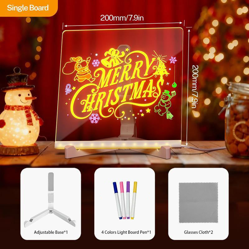 🎄The perfect Christmas gift for kids🎄 Acrylic erasable neon art board and markers