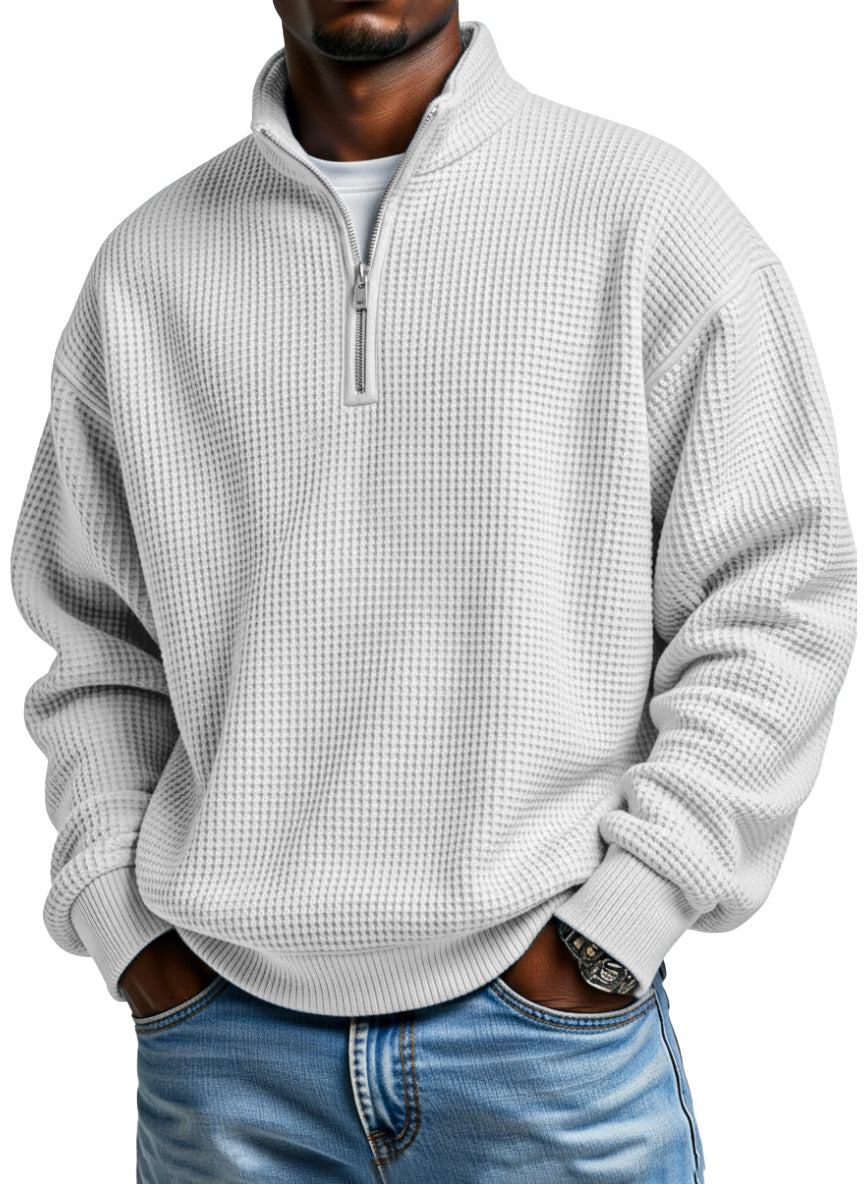Cozy Waffle Half-Zip Polo