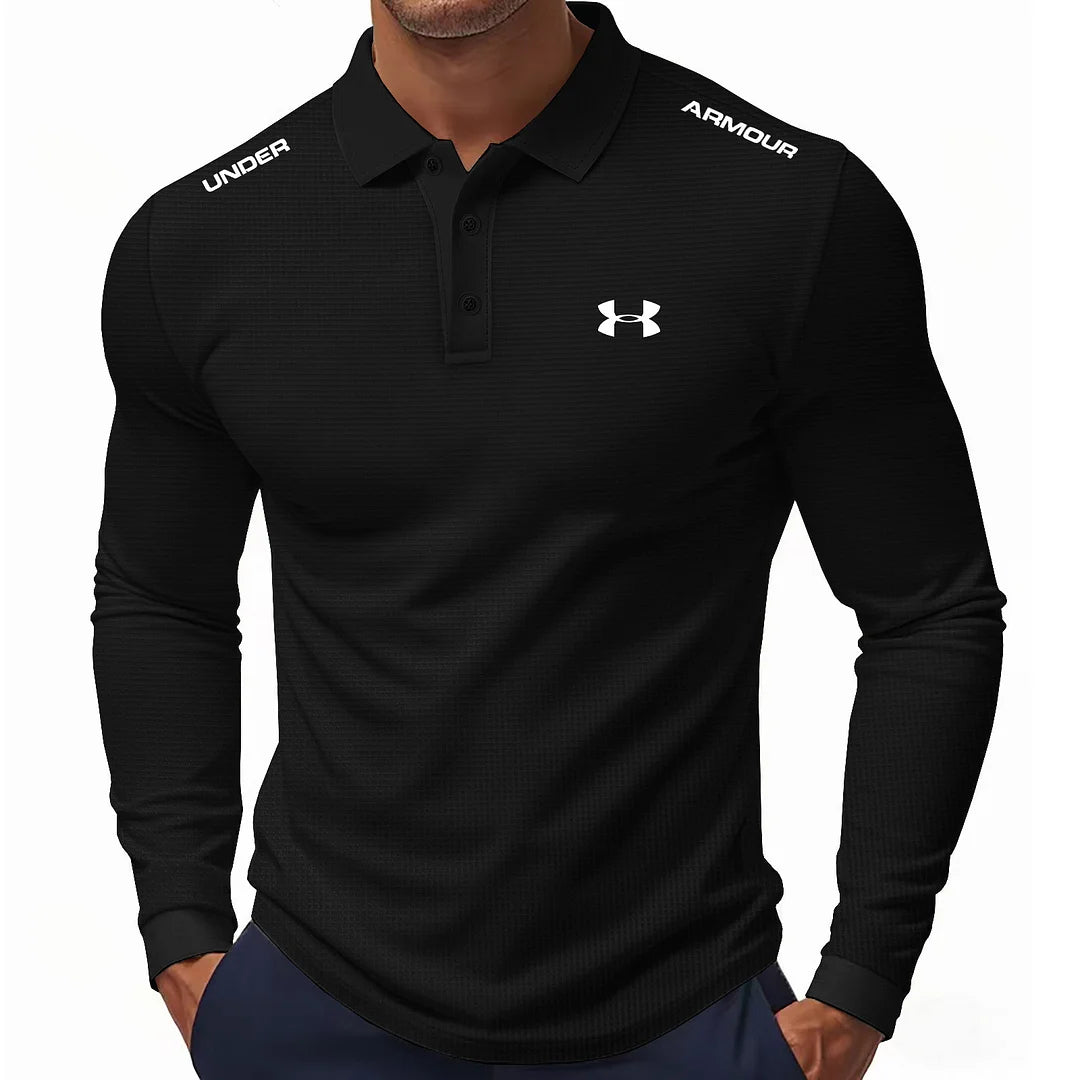 Waffle Texture Lapel Button Shirt