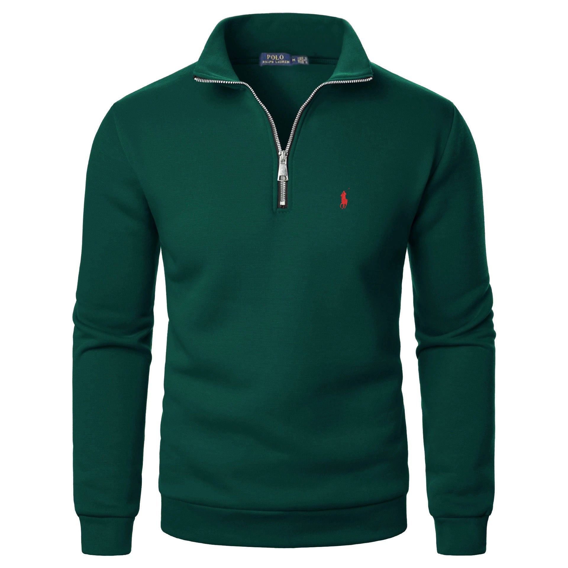 Classic Everyday Zip-Stand Collar Pullover